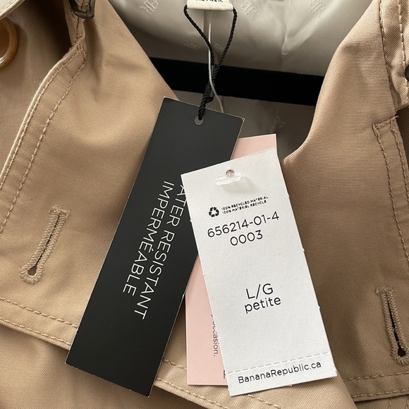 NWT Banana Republic Water Resistant Trench Coat - Picture 9 of 11
